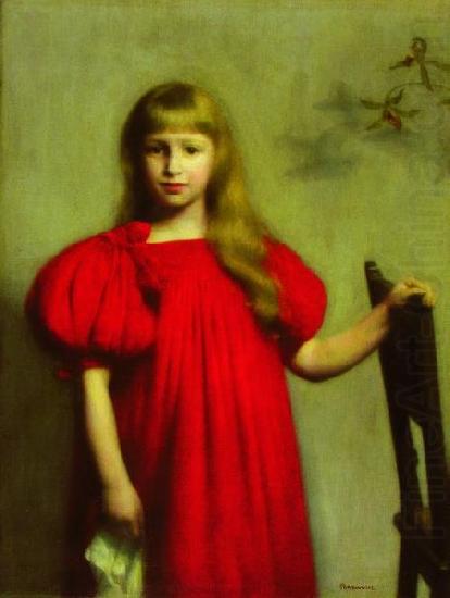 Pankiewicz, Jozef Portrait of a girl in a red dress